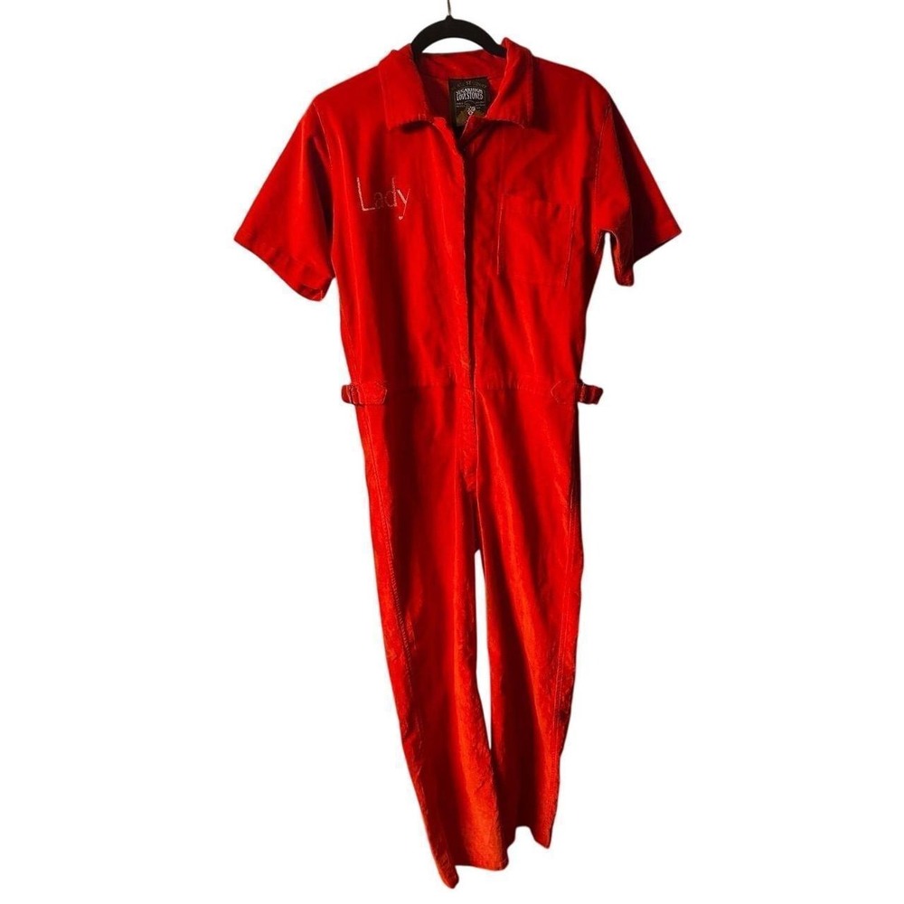 Free People Women's Red Let's Dance Coveralls By Sugarhigh Lovestoned N27